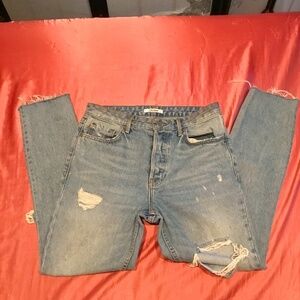 Karolina Girlfriend Distressed Button Fly Size 26